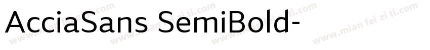 AcciaSans SemiBold字体转换